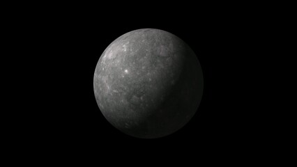 3d mercury on black background day night