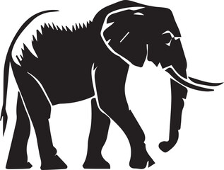 Elephant silhouette vector EPS
