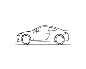 Black vector illustration of a racing car on a transparent background. Ideal for automotive designs, transportation themes graphics, and vehicle illustrations