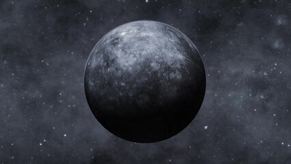 3d Mercury planet zoom out view