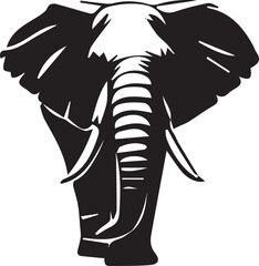 Elephant silhouette vector EPS