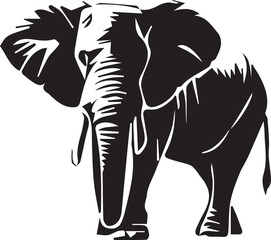Elephant silhouette vector EPS