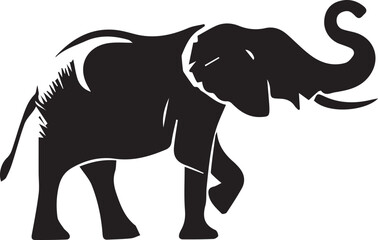 Elephant silhouette vector EPS