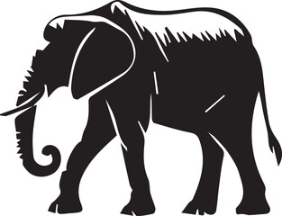 Elephant silhouette vector EPS