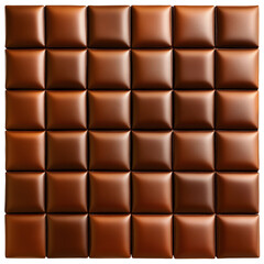 Naklejka premium Textured brown tiles arranged in a stylish pattern, white isolated background.