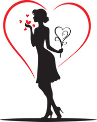 Valentine's couple vector love for Happy  Valentine's Day