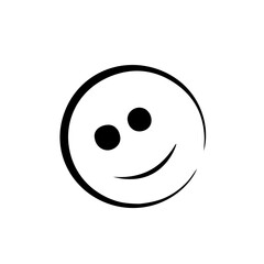 Smile vector on white background. Face doodle art style. Isolated line simple illustration. For print, icon, logo, poster, symbol, design, decor, textile, paper.