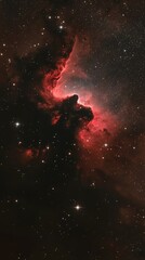 Majestic Celestial Nebula with Stars in Deep Space Background