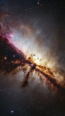 Stunning Cosmic Nebula with Vibrant Colors and Star Birth Process