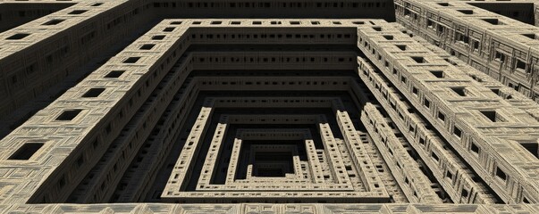 Intricate Geometric Structure with Layered Depths in an Abstract Setting