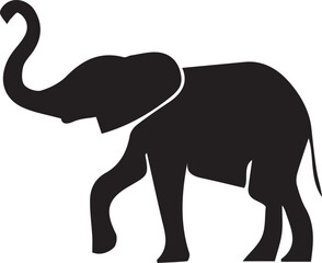 Elephant silhouette vector EPS