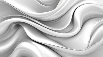 Obraz premium explore smooth, swirling, abstract 3d liquid white background with glossy curves and wave textures for modern art and design inspiration