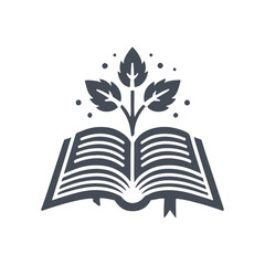 books silhouette vector art logo