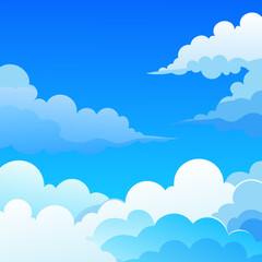 blue sky and clouds