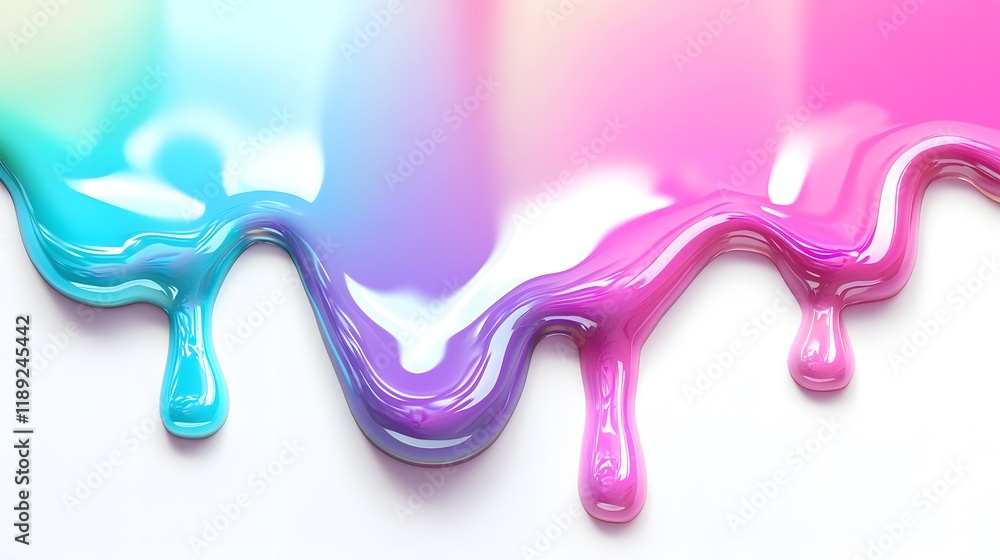 Aufkleber vibrant fluid shapes flowing in a dynamic abstract background composition. generative ai