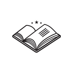 books silhouette vector art logo