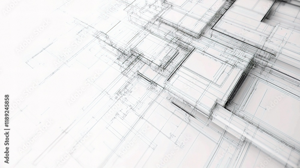 Poster abstract technology background with minimal architectural lines