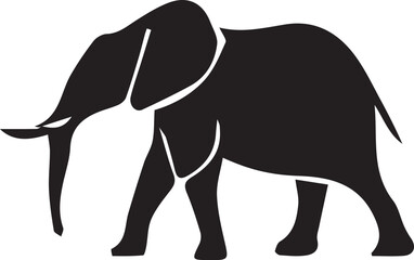 Elephant silhouette vector EPS
