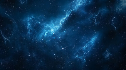 Fototapeta premium A night sky filled with stars and galaxies, portraying outer space.