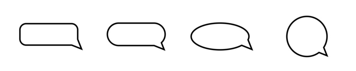 Speech Bubble set. Cloud speech bubbles collection