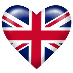 Great Britain flag, Great Britain, country Great Britain, country, flag, Great Britain flag with heart shape 