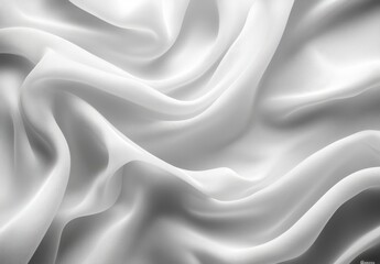 Obraz premium White silk satin background with gentle folds creating an elegant luxury effect