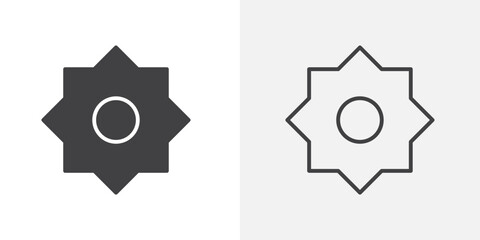 Config icon flat and simple set design