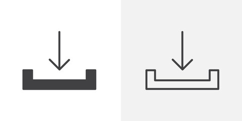 Fototapeta premium Download icon flat and simple set design