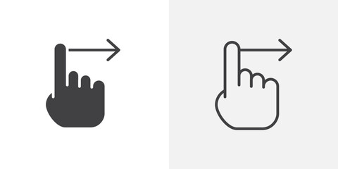 Drag icon flat and simple set design