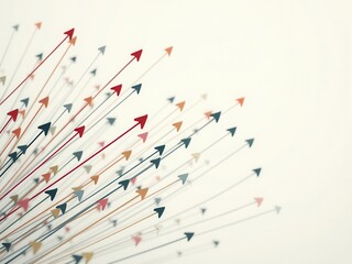 Colorful Arrows Pointing Upward, Growth Concept