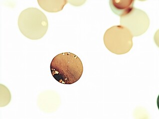 Abstract Gold and Beige Circles Bokeh Background