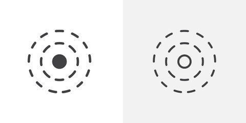 Halo icon flat and simple set design