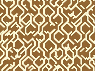 Abstract Brown and Beige Geometric Pattern Seamless Texture