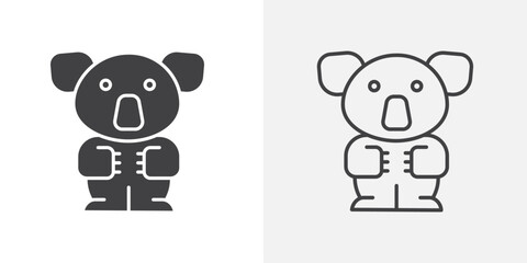 Koala icon flat and simple set design