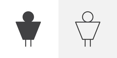 Male icon flat and simple set design