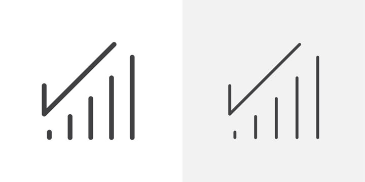 Negative dynamics icon flat and simple set design