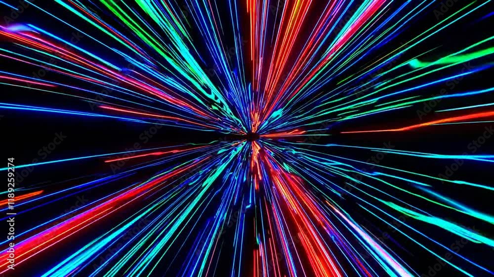 Poster vibrant colors burst through a dark background, creating a striking visual explosion of light and mo