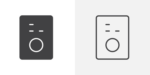 Remote icon flat and simple set design