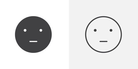 Fototapeta premium Silent face icon flat and simple set design