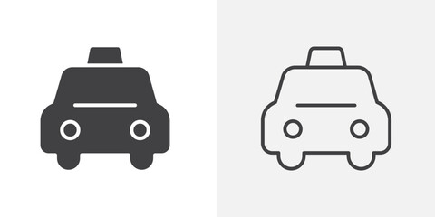 Taxi icon flat and simple set design