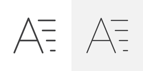 Text style icon flat and simple set design