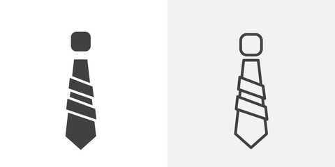 Tie icon flat and simple set design