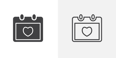 Wedding day icon flat and simple set design