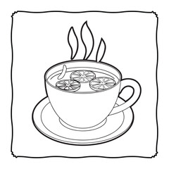 Cute and Cozy Coloring page, Bold and easy Coloring Page, coloring page, line art, black and white image