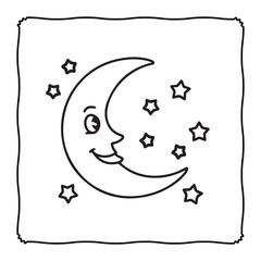 Cute and Cozy Coloring page, Bold and easy Coloring Page, coloring page, line art, black and white image