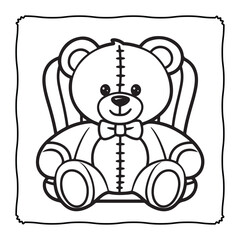Cute and Cozy Coloring page, Bold and easy Coloring Page, coloring page, line art, black and white image