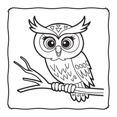 Cute and Cozy Coloring page, Bold and easy Coloring Page, coloring page, line art, black and white image