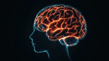 Obraz premium Neuroscience insights on brain function