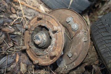 metal part for the wheel. High quality photo