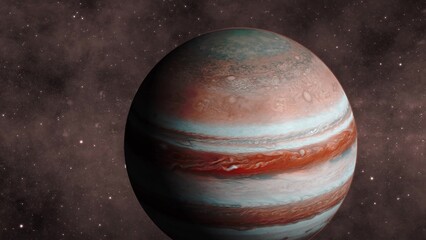 3d planet on space star view